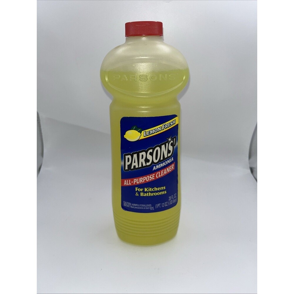 Vintage 1999 Parsons Lemon Fresh Ammonia Cleaner 28 Oz Full Bottle NOS